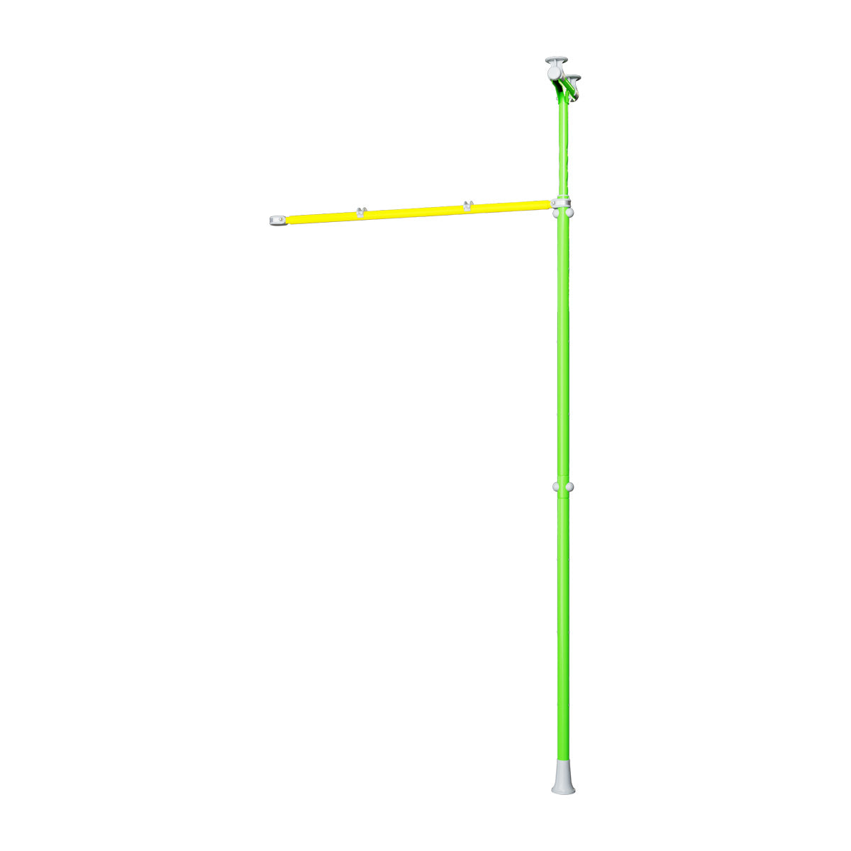 Climbing net, pole with bar